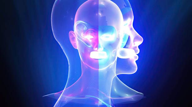 A digital rendering of a humanoid figure with glowing features, created using computer-generated imagery.