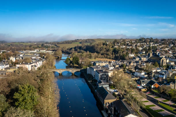 istock Aerial view of Totnes Bridge 2194248421