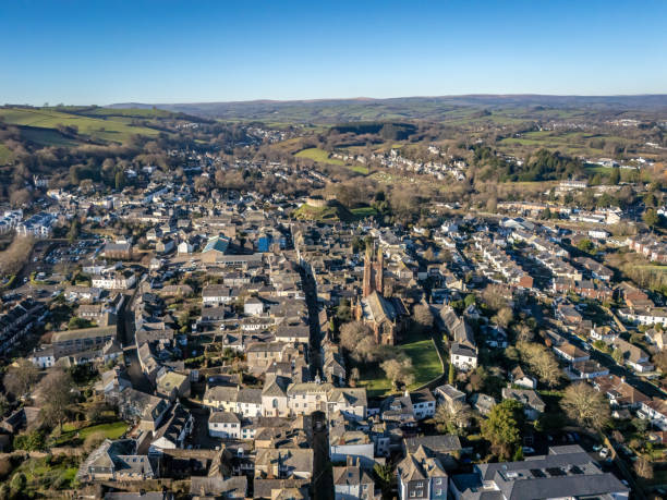 istock Aerial view over Totnes 2194248837