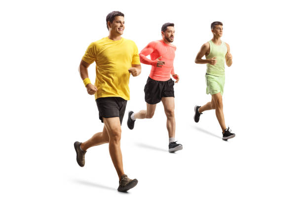 istock Full length shot of three young men jogging 2194249313
