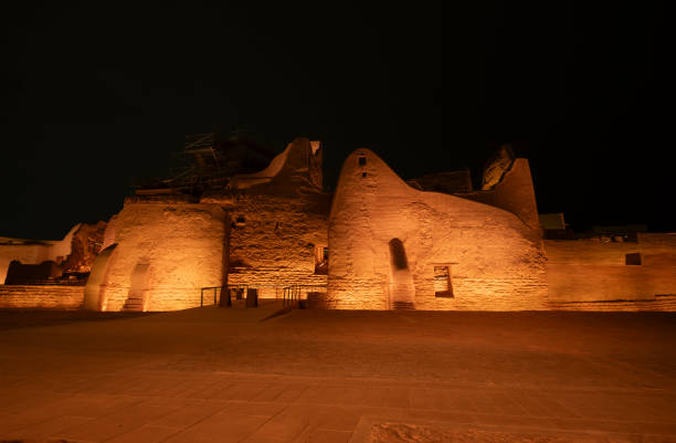 Empty room Arabic style mudbrick building