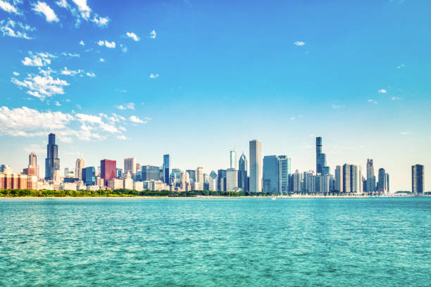 istock Chicago Skyline over the Lake Michigan during a Sunny Day 2194250185