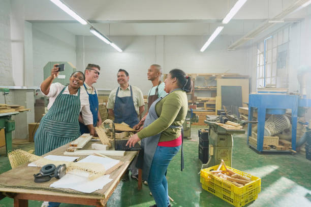 istock Visually impaired people in wood shop 2194251324