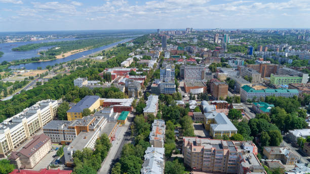 istock City view from above with a river running through it 2194252958