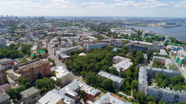istock City view from above with many buildings and a river 2194252964