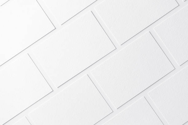 istock Blank business cards template lined up on white background 2194254611