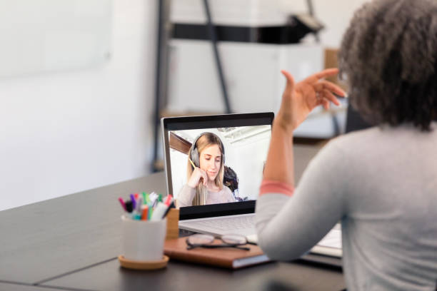 istock Online Counseling Session: Woman Using Laptop for Virtual Therapy 2194256260