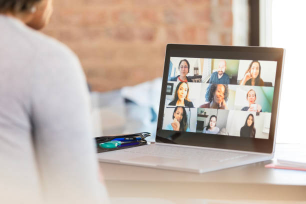 istock Diverse Group Video Conference Meeting on Laptop 2194256329