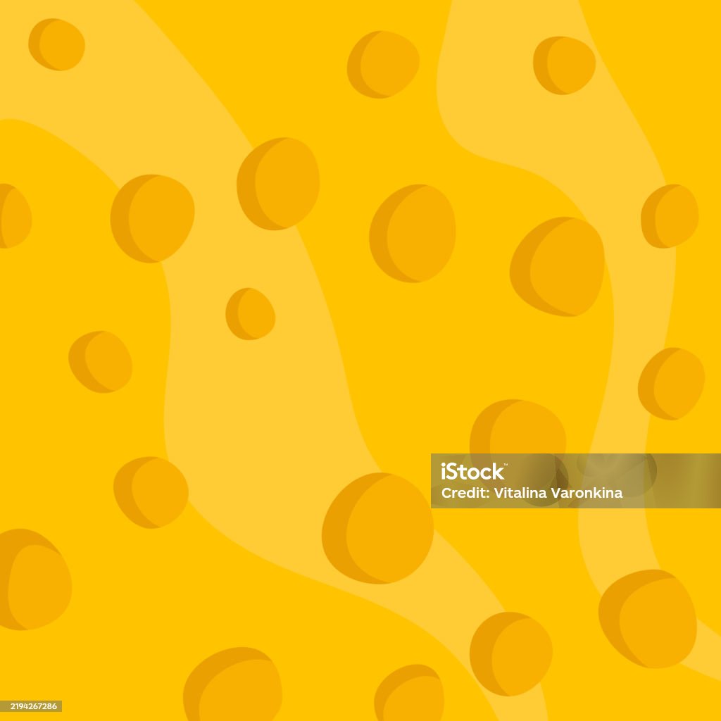 Yellow Cheese Pattern Cheese Texture Background Yellow Swiss Cheese Pattern Vector ...