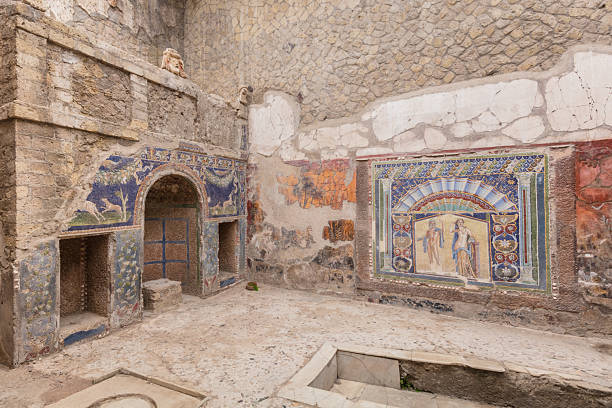 istock Neptune and Salacia wall mosaic in Herculaneum 2194269694