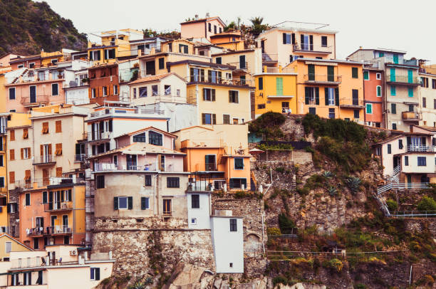 Manarola is one of the beautiful small villages in the Cinque Terre region, along the Liguria coast in Italy.