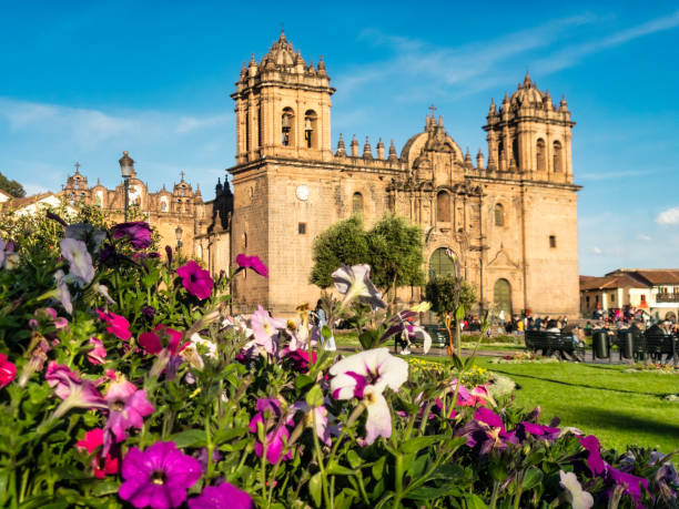 Cusco cathedral at Plaza de Armas in Peru
