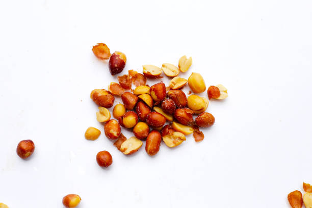 istock Red skin peanuts roasted salted, peanut snacks 2194279224