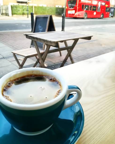 istock Coffee and a London Bus 2194279683