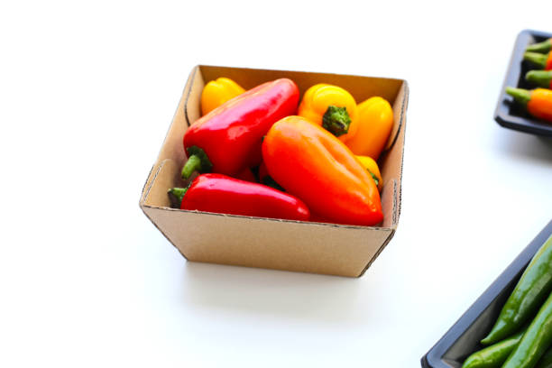 Chili peppers on a white background.