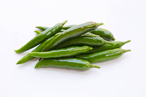 istock Chili peppers on a white background. 2194279728