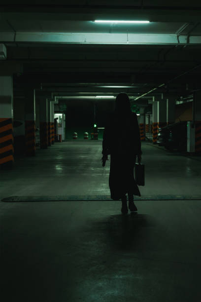istock Woman on undeground parking 2194279889