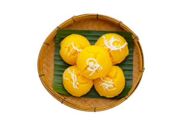 istock Toddy palm cake. Khanom Tarn (Thai dessert) 2194281486