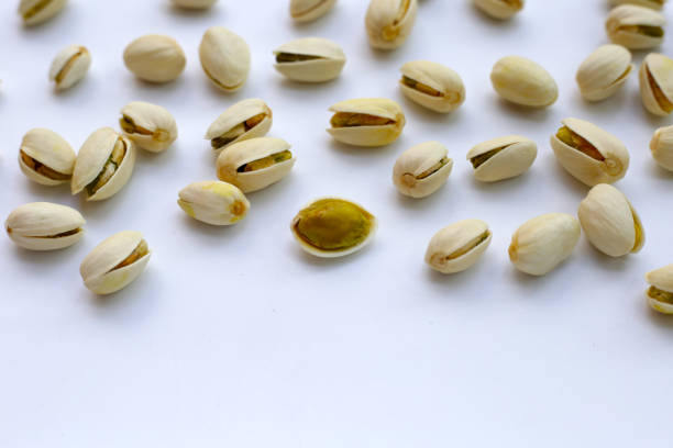 Roasted salted pistachios, delicious snack