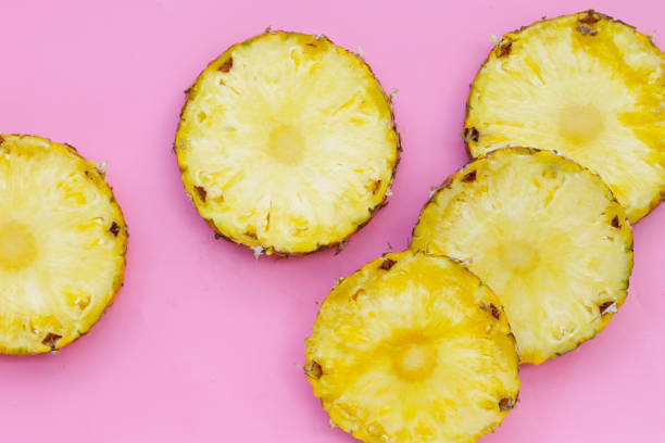 istock Ripe pineapple slices, Fresh fruit 2194282223