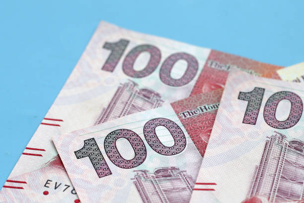 istock Hong Kong money, Banknotes on blue background. 2194284426