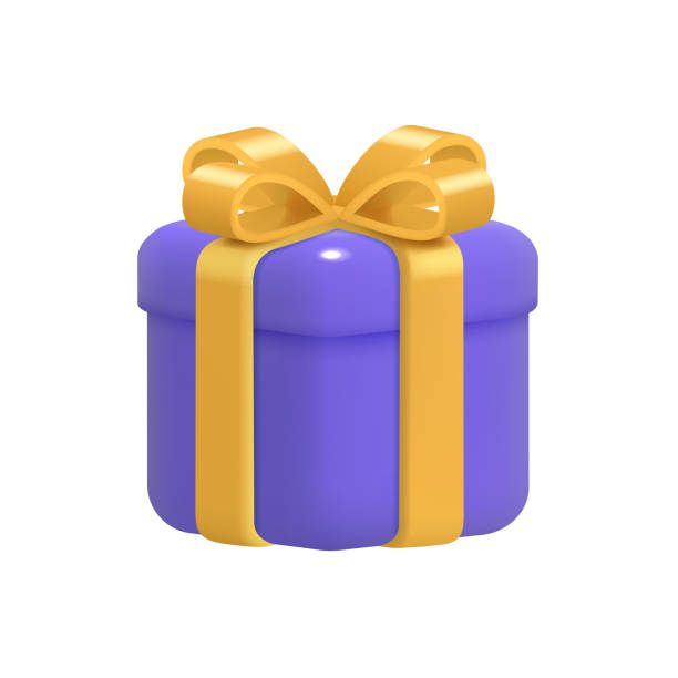 istock Xmas holiday gift in box with ribbon and bow. Vector in 3d style, isolated christmas winter seasonal traditional packaging. Decoration for birthday, anniversary or special occasion greeting 2194295781