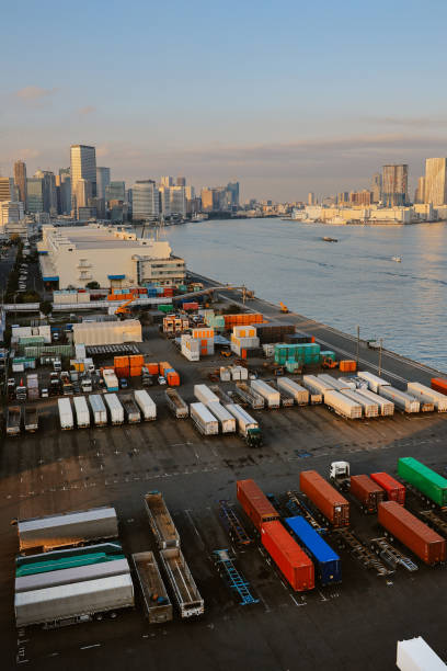 istock Tokyo Bay industrial cargo docking area 2194300329