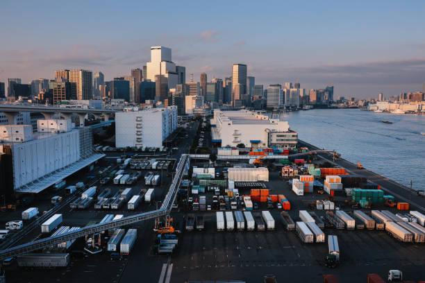 istock Tokyo Bay industrial cargo docking area 2194302441