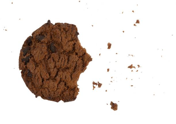 istock Bite of chocolate cookies with crumbs isolated element 2194309860