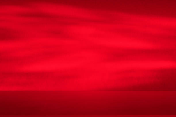 istock Wall interior background, studio and backdrops show products.with shadow from window color red . background for text insertion and presentation product 2194311727