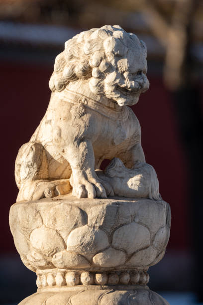 istock Stone lions in Forbidden City 2194311886