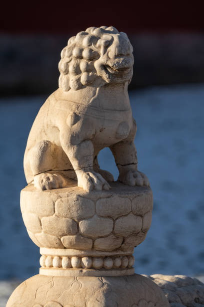 istock Stone lions in Forbidden City 2194311901