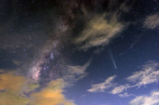 istock C/2023 A3 (Tsuchinshan-ATLAS) is a comet and Milky Way. 2194313315