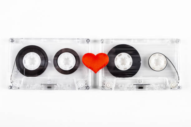 istock Pair of Audio Cassettes with a Heart 2194316289