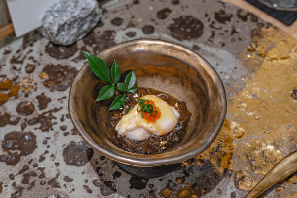 istock Elegant Scallop Appetizer with Seaweed Garnish 2194319169