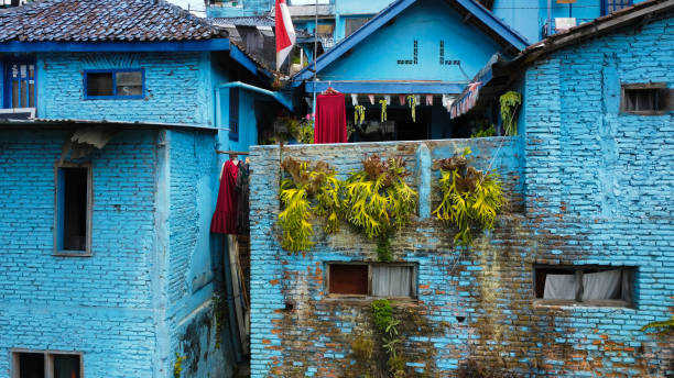 istock A blue painted village in Indonesia, seen from above 2194331648