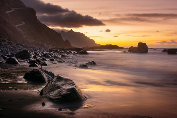 istock Amazing sunset with dramatic sky at Playa Benijo on Tenerife 2194336174