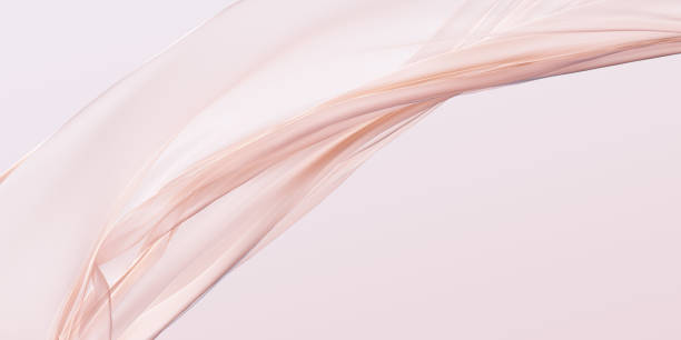 istock Abstract 3d rendering background beige fabric texture. Soft and gentle flowing veil for beauty or luxury themed projects 2194340173