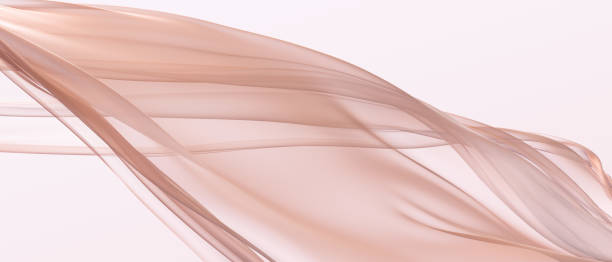 istock Abstract 3d rendering background beige fabric texture. Soft and gentle flowing veil for beauty or luxury themed projects 2194340277