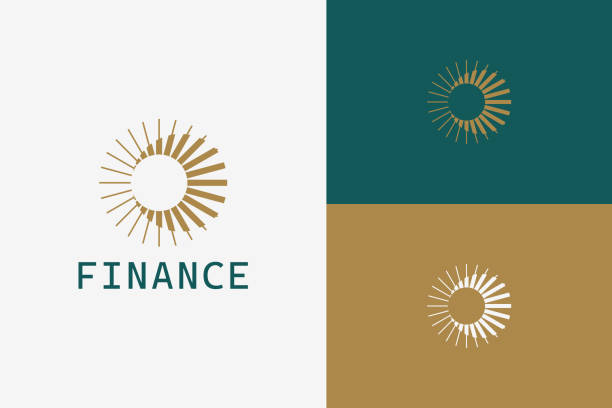illustrations, cliparts, dessins animés et icônes de conception de logo financier moderne représentant la croissance et le succès dans les affaires - logo