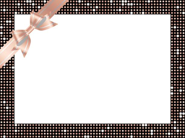 istock Mirror tile F white, ribbon hanging, 8 peach gold 2194347929