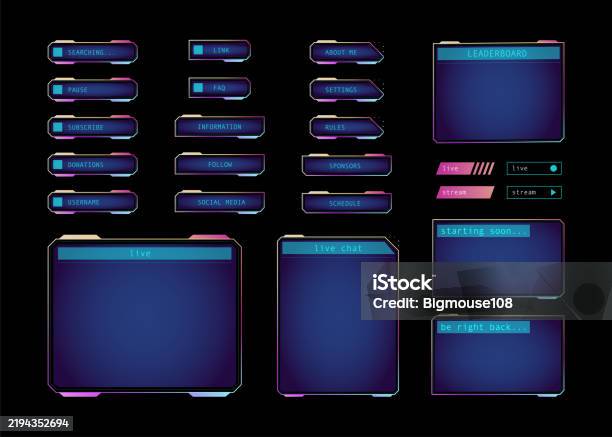 Different Game Frame Set Vector Stock Illustration - Download Image Now ...