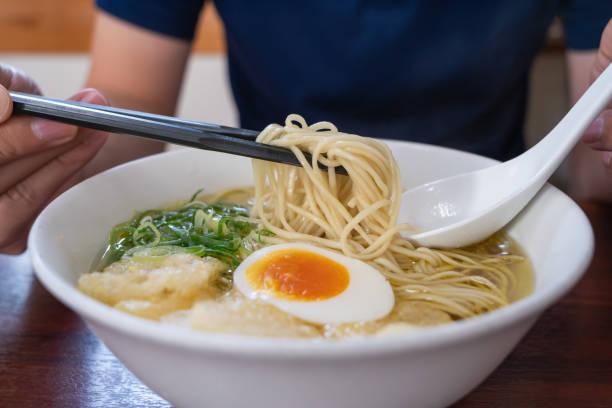 istock Japanese salty ramen. Topped with boiled egg and spring onion. 2194353998