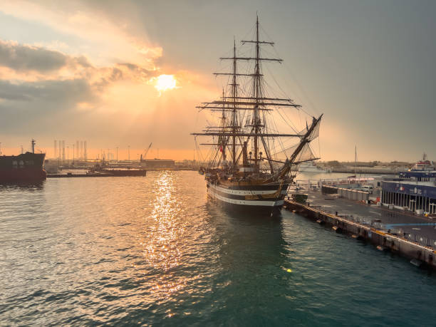 A morning view of the Toronto Harbourfront Centre area.  This district attracts downtown residents and tourists to its many attractions, events, beautiful waterfront, bars, restaurants and shops.
