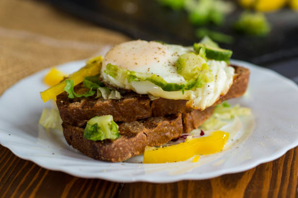 istock Homemade toast with colorful vegetables 2194356522