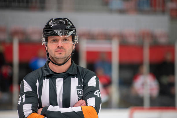 istock Portrait of a Focused Ice Hockey Referee 2194365542