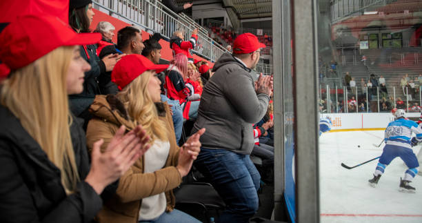 istock Audience Cheering During an Ice Hockey Match 2194366329