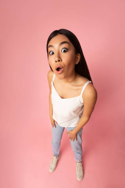 istock Wow! Surprised Girl With Funny Expression, High Angle View 2194370370