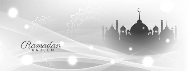 istock Ramadan Kareem festival stylish wavy banner design 2194373093