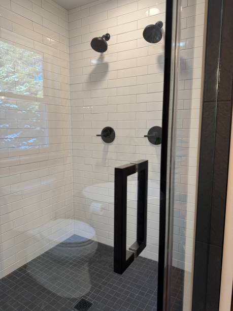 istock Modern Style Shower with Two Faucets 2194376222